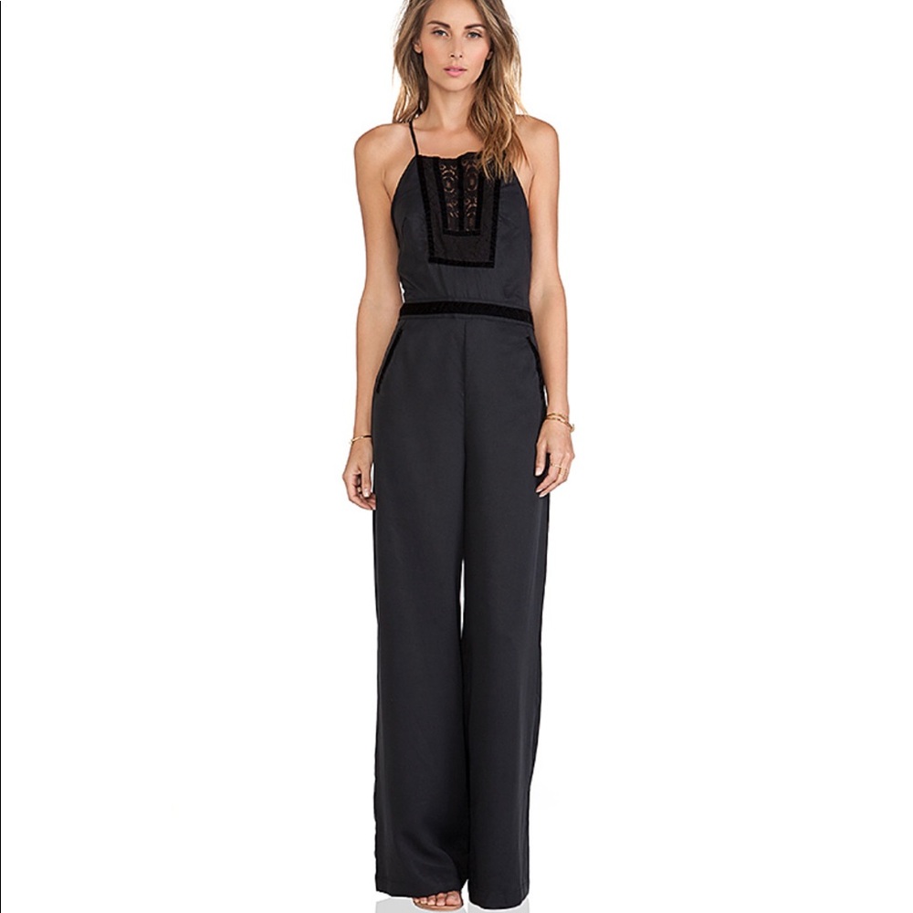 NWT FREE PEOPLE Tuxedo Black Jumpsuit